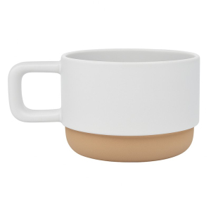 Kubek z beżowym spodem. pojemność 200 ml, wysokość 65 mm, średnica 90 mm